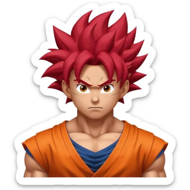 goku ssj god  sticker
