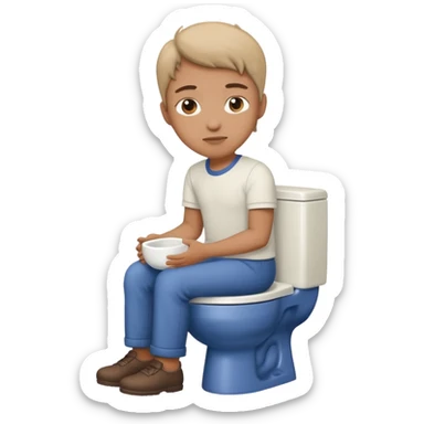 Personne sur des toilettes sticker