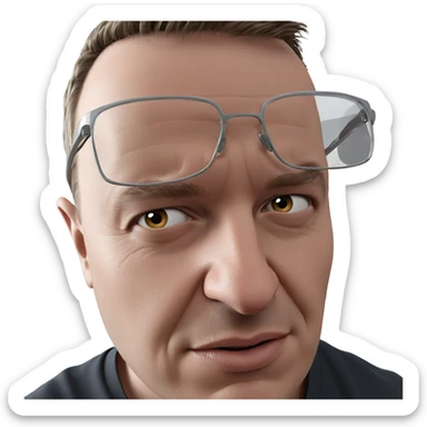 realistic portrait of a boy sticker