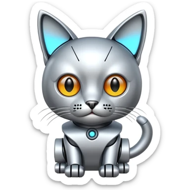 Make the cat more ai sticker