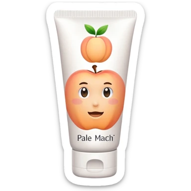 pale peach plain skincare tube sticker