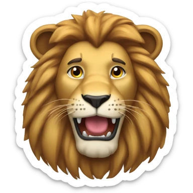 lion, which is exist in standard emojis, but I need different states and it should be animated necessarily sticker
