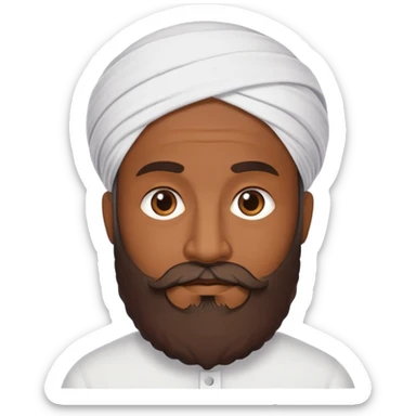 Papa musulman petite barbe Brown skin sticker