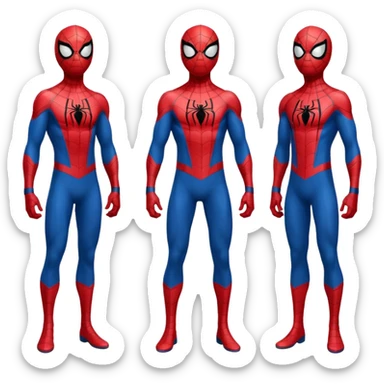 Spiderman full body doodle all reactions sticker