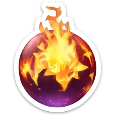 Fire magical ball sticker
