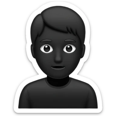 completely flat black silhouette sticker