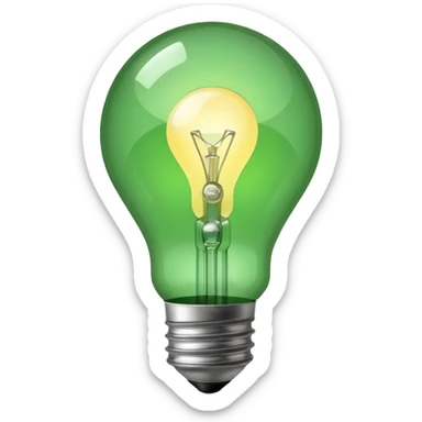 light bulb with a check mark next to it sticker