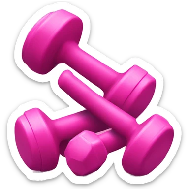 pink dumbbells sticker