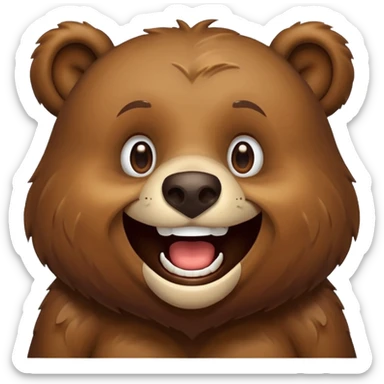 Bear laugh sticker