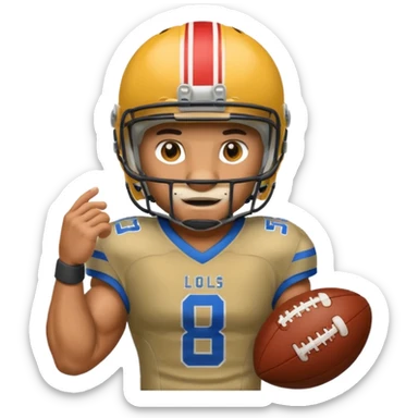 lion football player sticker