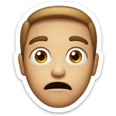 Face shocked saying holy moly sticker