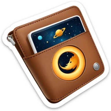 Men’s wallet flying into a black hole in outer space with the caption  weeeeeeee￼ sticker