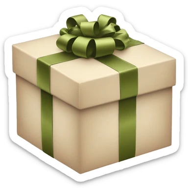 aesthetic beige christmas GIFTBOX sticker