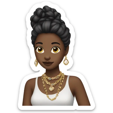 girl with jewelry sticker