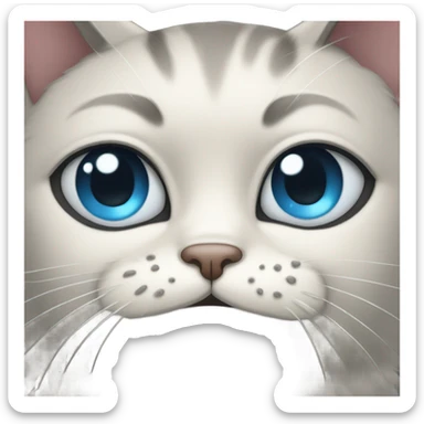 Crying cat tears sticker