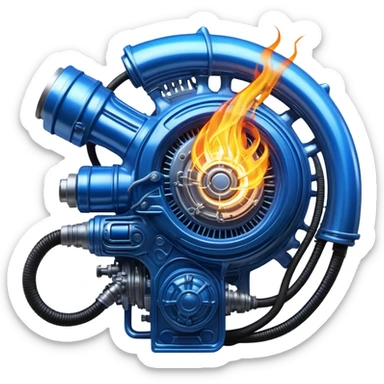 sorayama giger plasma engine fire sticker