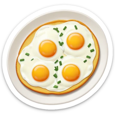 Two eggs with ranch on them sticker