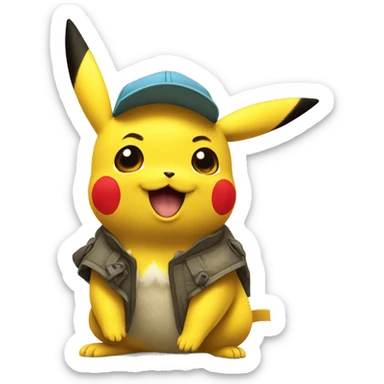 Pikachu en colère  sticker