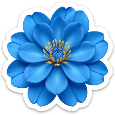 Rosa Azul de wasapp sticker