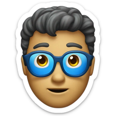 Blue aol messenger avatar sticker