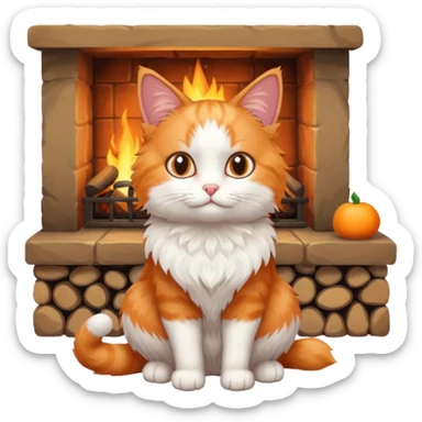 Hearth cat sticker