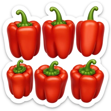 red bell peppers sticker