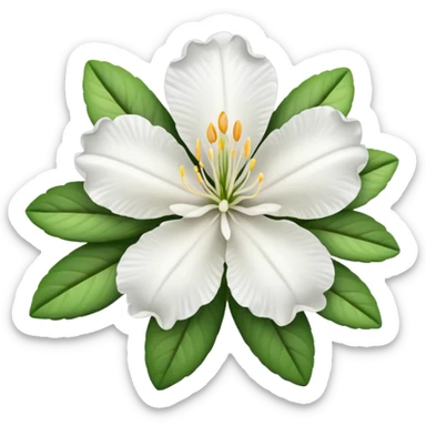 the white  azalea flower sticker