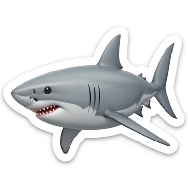 White shark svg sticker