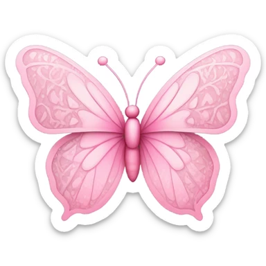 Pink butterfly sticker