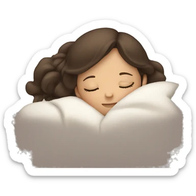 Brunette girl sleeping sticker