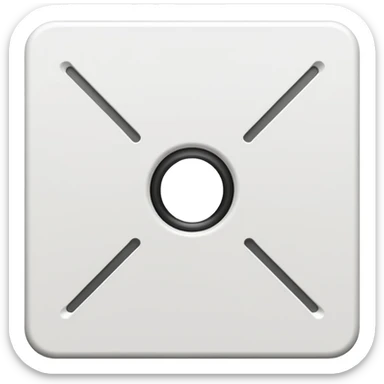 Exact Roblox app icon. One thick white square rotated exactly 45 degrees with a perfectly centered smaller square hole. Solid bright blue background (#2D8CFF). Flat, simple, no shadow, no gradient, no text. Perfect symmetry. sticker