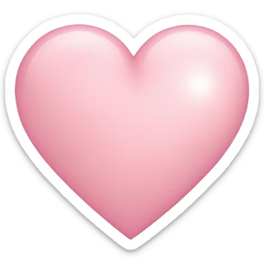 light pink heart sticker