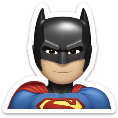 batman and superman sticker
