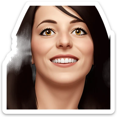 realistic portrait of girl sticker