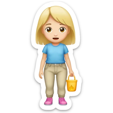 little girl who peed her pants sticker