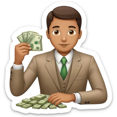 The banker man counting the money  sticker