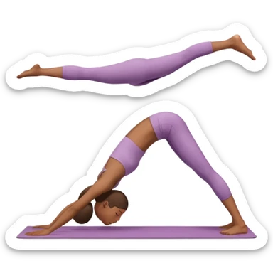 yoga bending backwards sticker