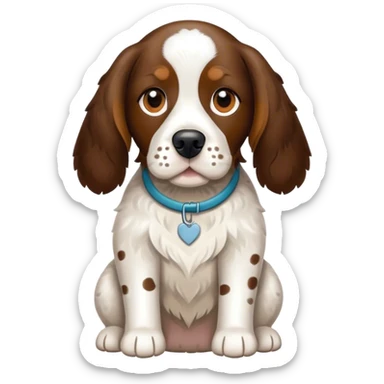 Springer spaniel beagle mix dog sticker