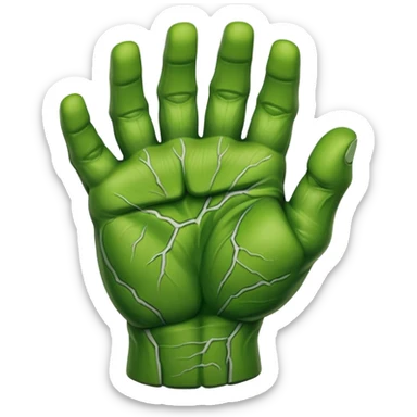 hulk smash green hand sticker