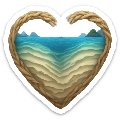 Ocean heart sticker