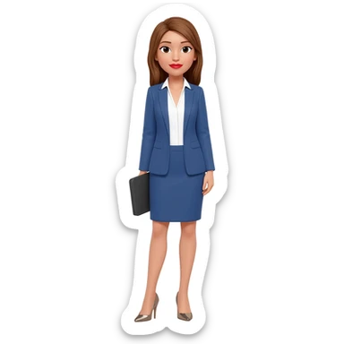 una mezcla girly de estos tres emojis 👩🏽‍💼💄👠 sticker