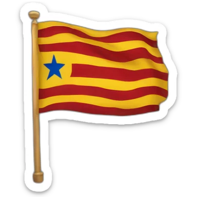 catalonia flag sticker