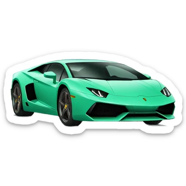 Sea green Lamborghini  sticker