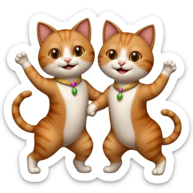 Cats couple salsa dancing  sticker