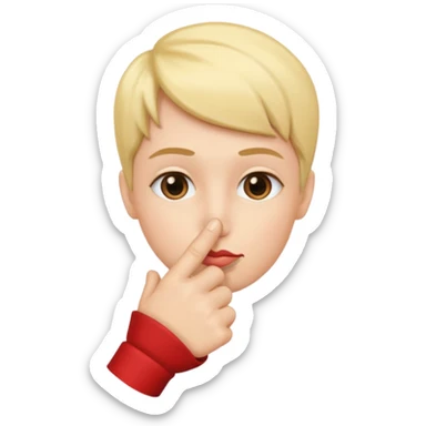 Shh finger and hand emoji sticker