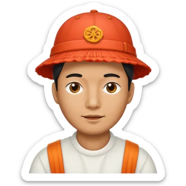 Kimchi hat man sticker