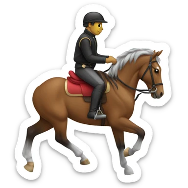 Horse with a rider on it sticker