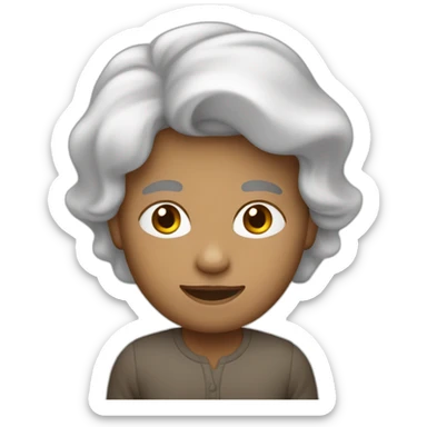 une personne blanche au cheveux brun qui parle dans un micro sticker