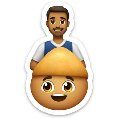 Coxinha feliz com mãozinha e pezinho  sticker
