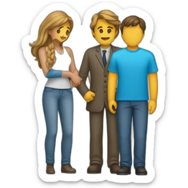 Un homme qui embrasse une femme sticker